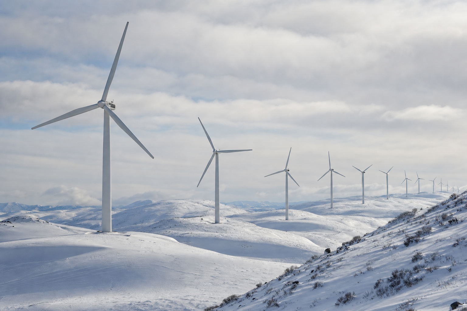 Wind Farm in Winter